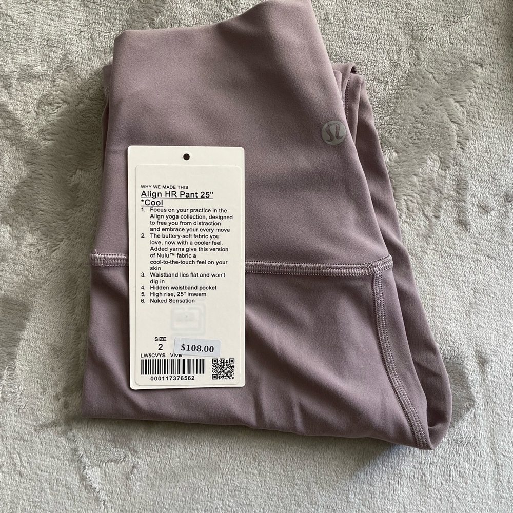 lululemon align leggings 25” size 2